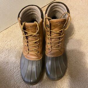 Sperry Men's Brown and Gray Rain Boots